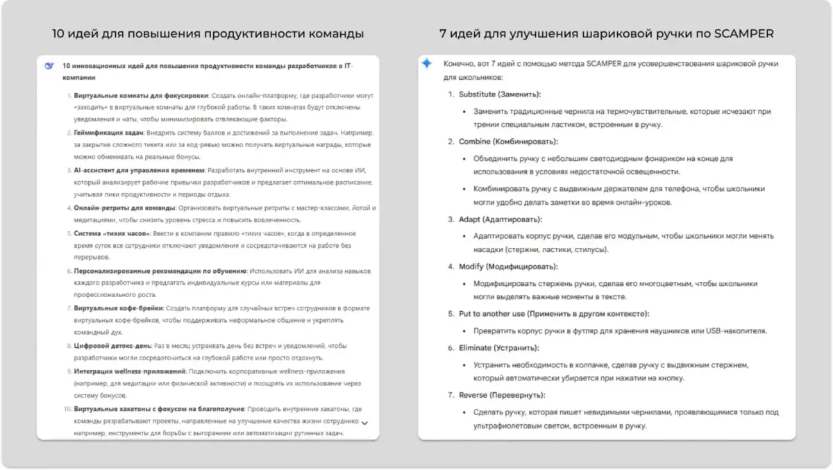 Генерация идей ИИ