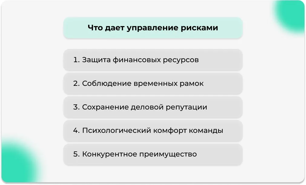 Что дает управление рисками