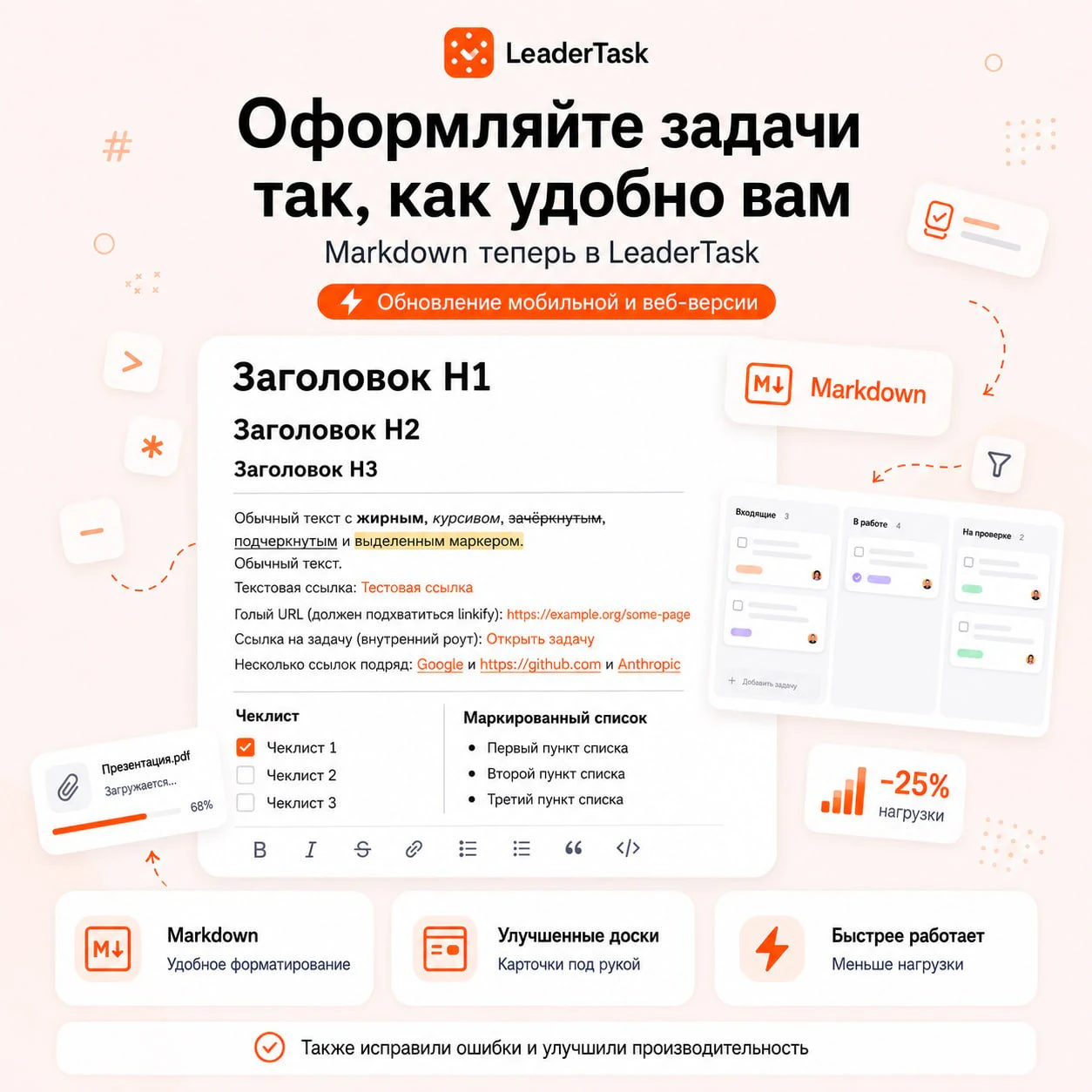 Markdown в ЛидерТаск