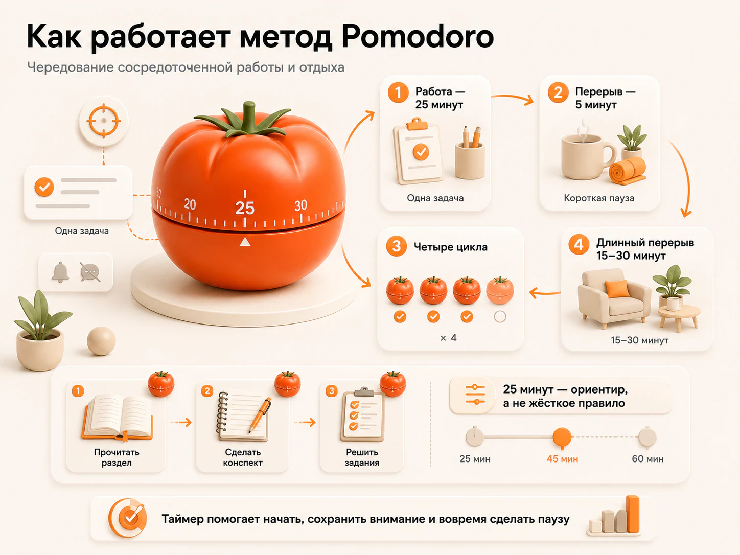 Как использовать метод Pomodoro в тайм-менеджменте