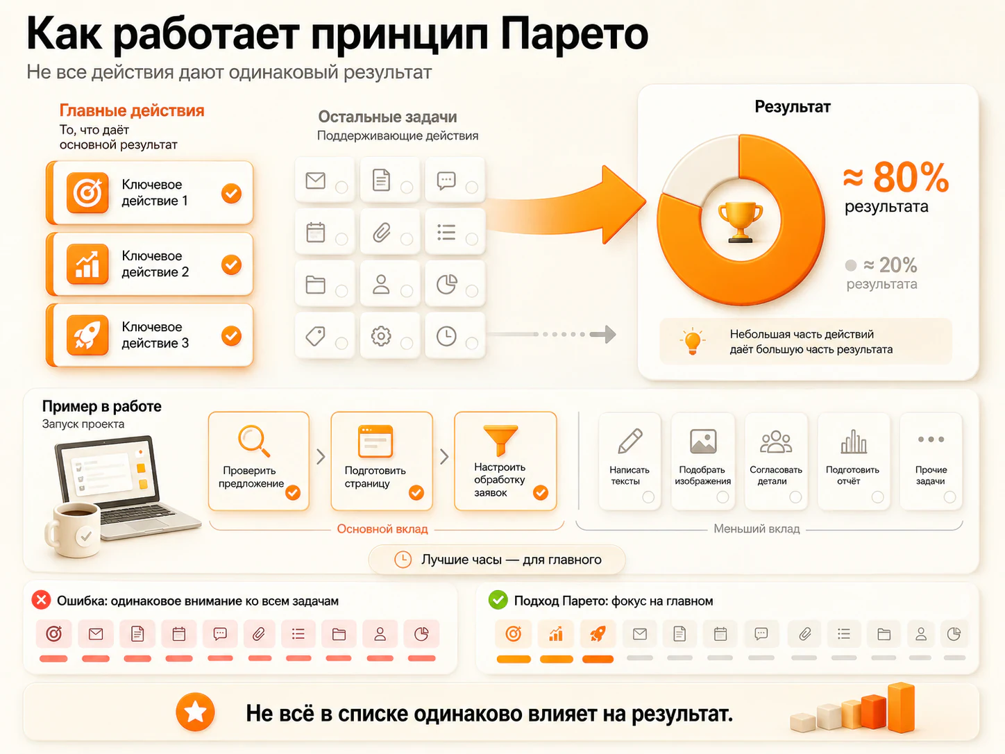 Как работает принцип Парето в тайм-менеджменте