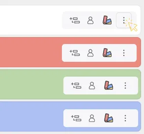 Добавьте новую задачу или используйте готовую, и нажмите на три точки в правом краю задачи