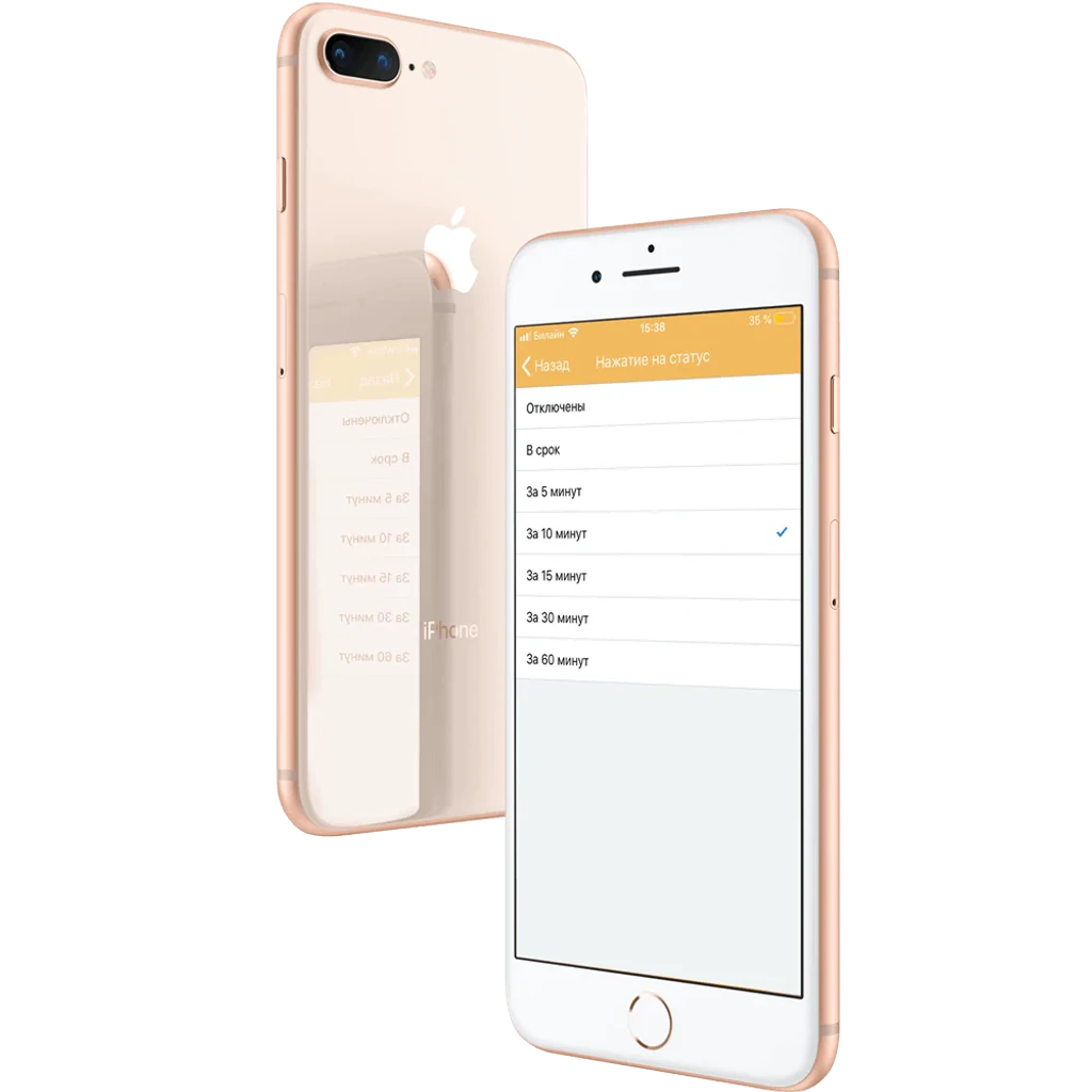 Настройка напоминаний в ЛидерТаске на iOS