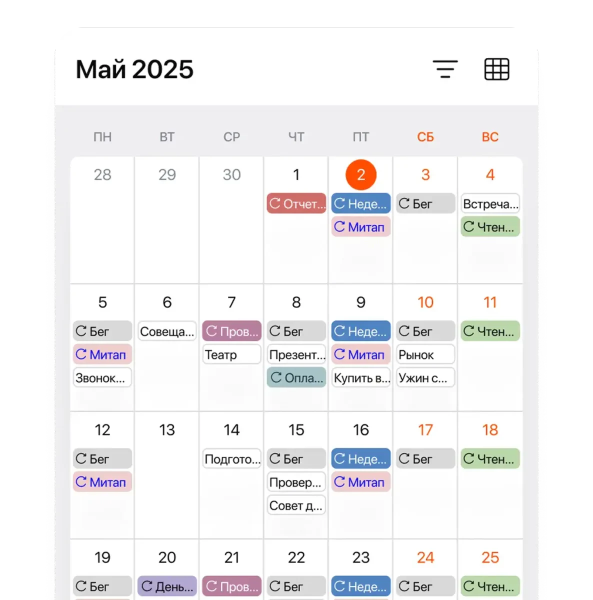 recurring tasks