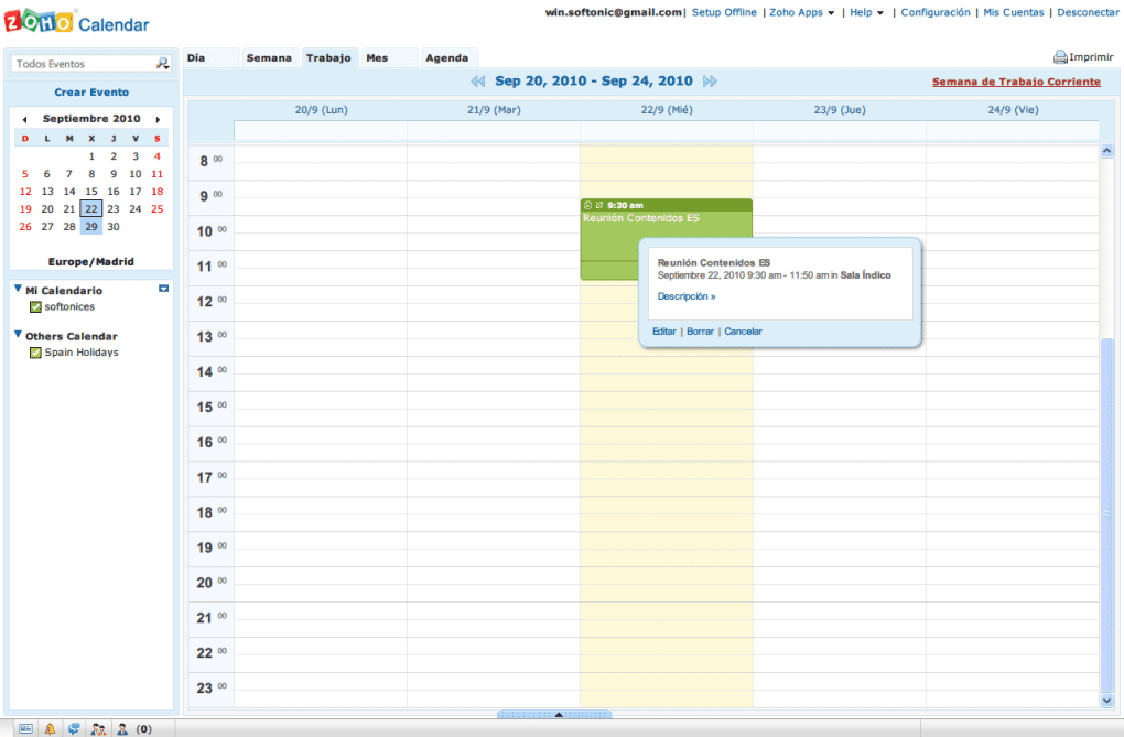 Zoho Calendar